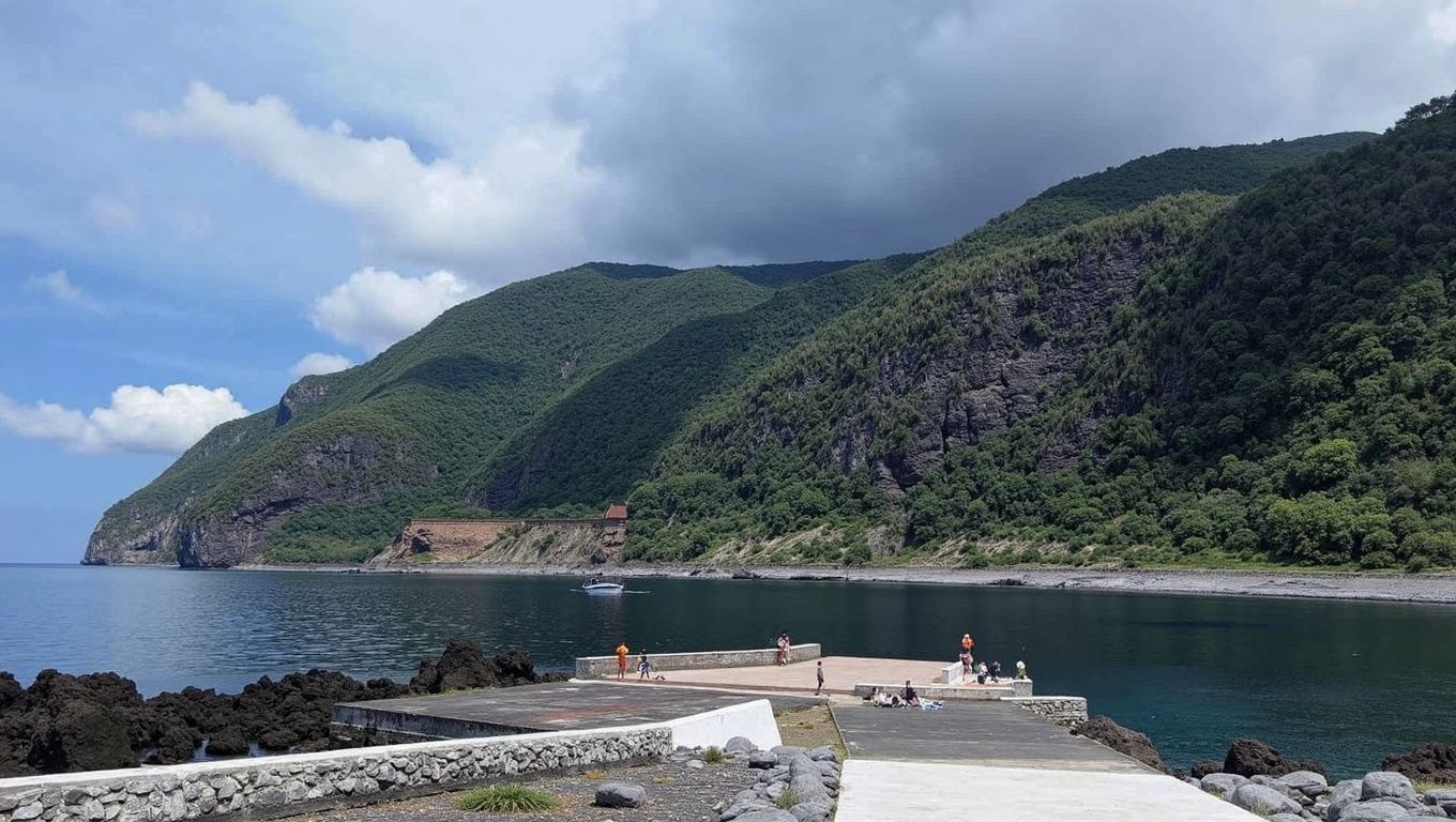 Praia da Fajã Grande Flores Azores tranquila más occidental Europa