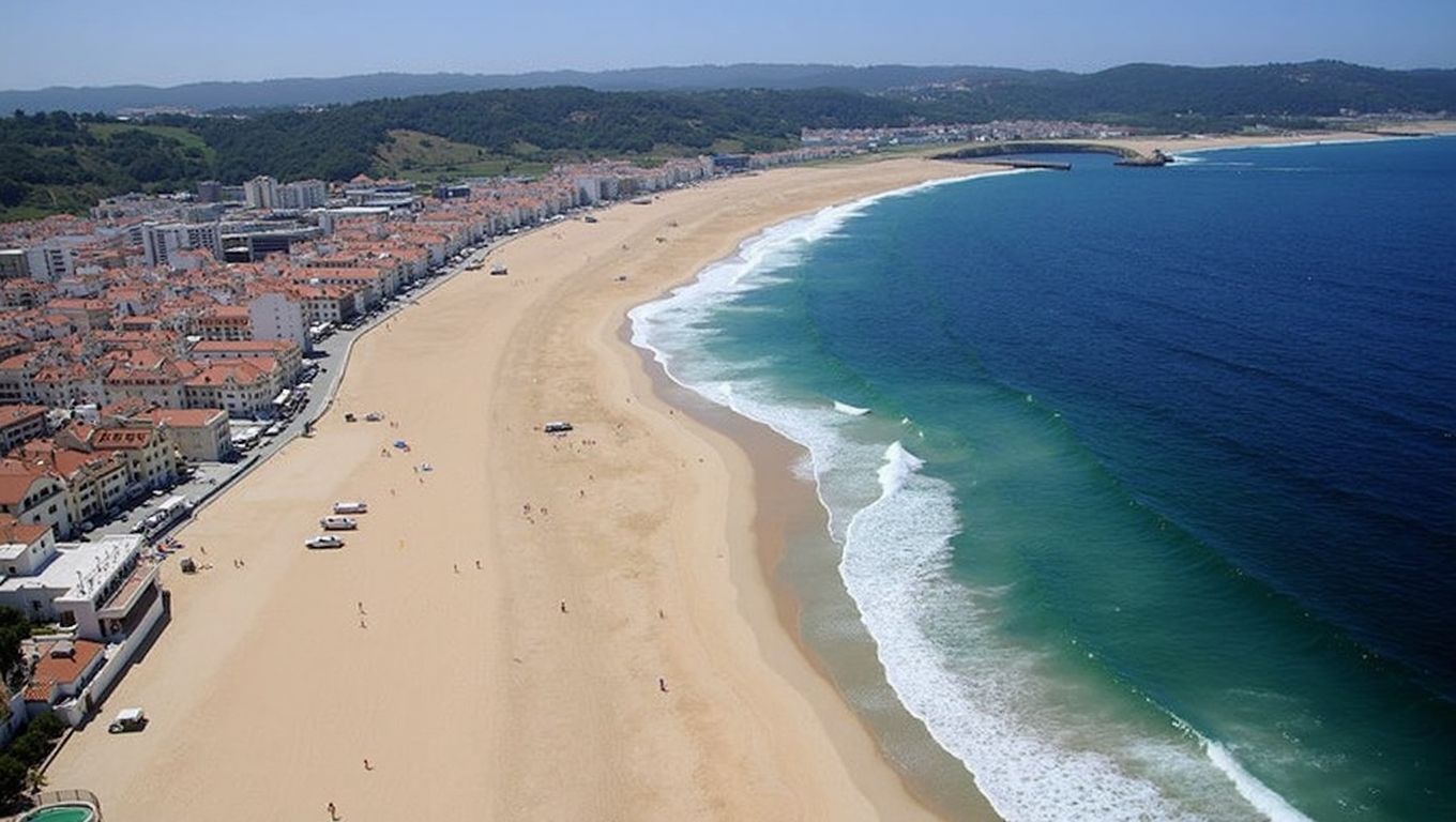 Nazaré en invierno, olas gigantes, Portugal