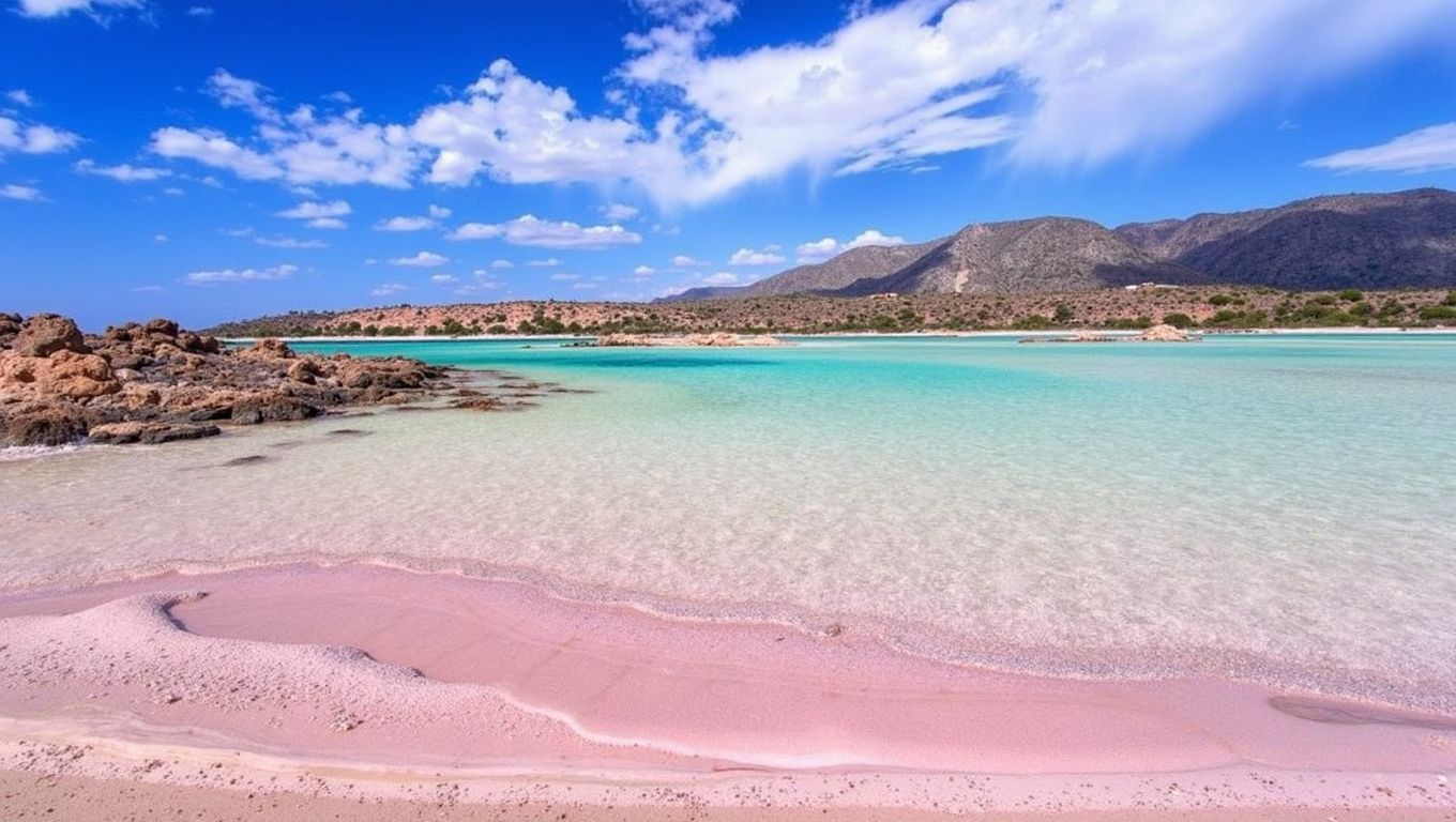 Playa Elafonisi, arena rosa, Creta