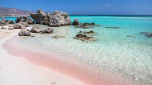 Tiny beach pink sand