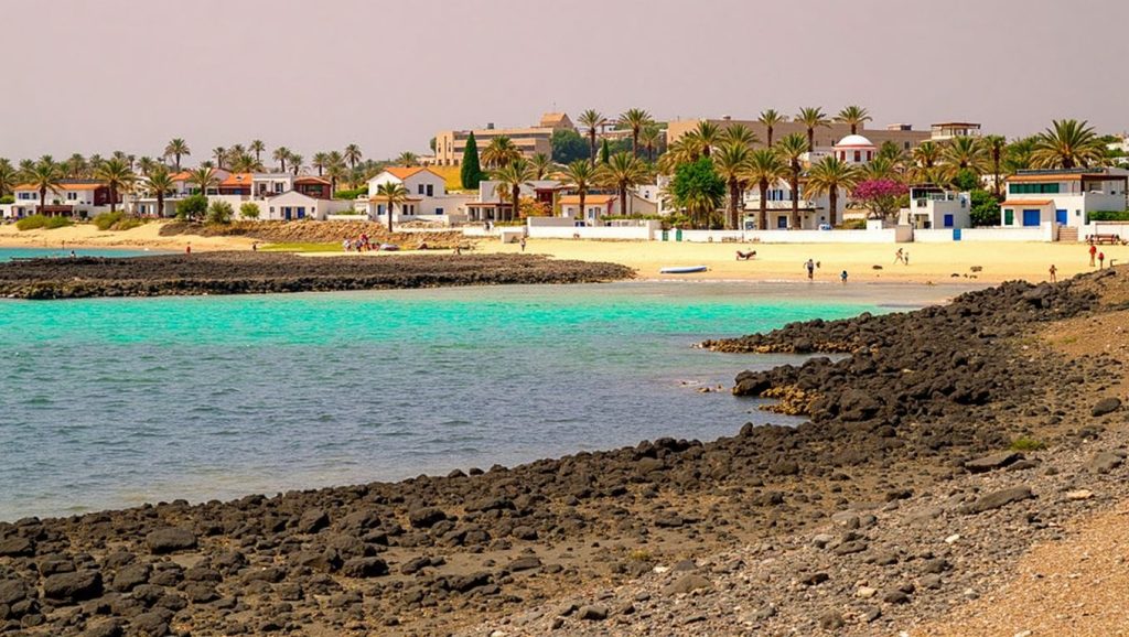Vista general de Caleta del Rio, La Oliva