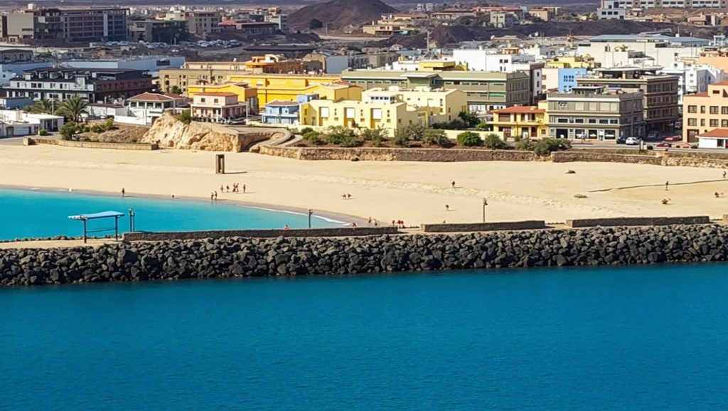 Playa Puerto del la Torre en Puerto del Rosario, Canarias