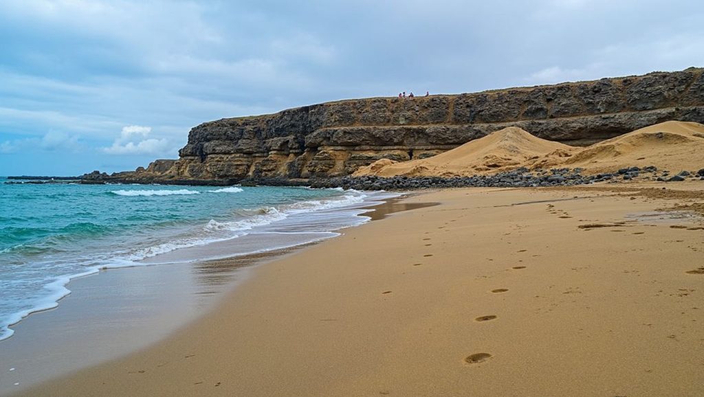 Textura de arena en Punta Gorda, La Oliva, Canarias