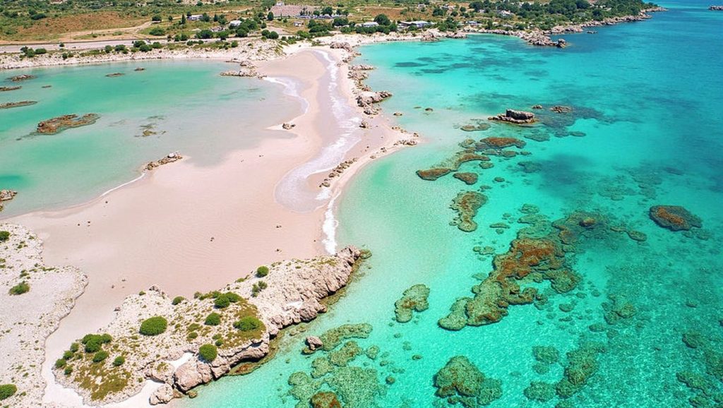 Tiny beach pink sand - Chania, Creta
