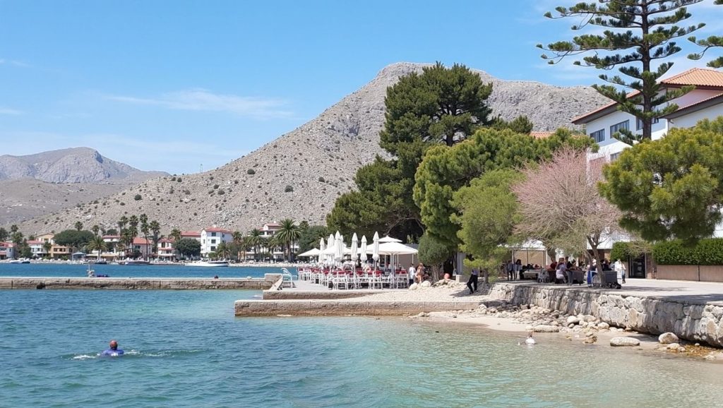 Vista de La Platjola en Pollença, Mallorca