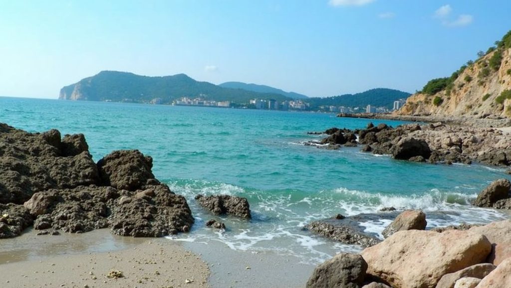 Panorámica completa de Monte de oro, playa de Calvià