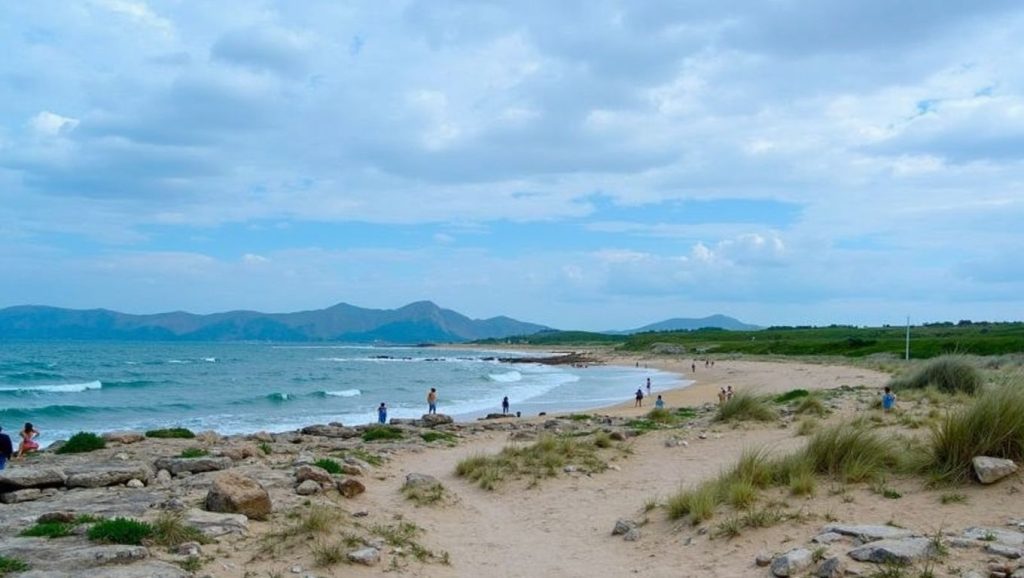 Olas rompiendo en Na Patana, Santa Margalida