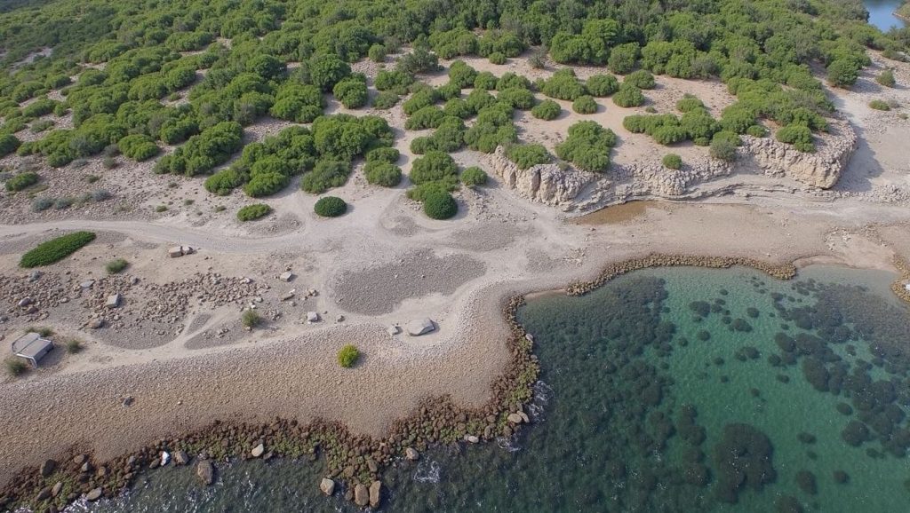 Arena y mar en Na Patana, Santa Margalida, Mallorca