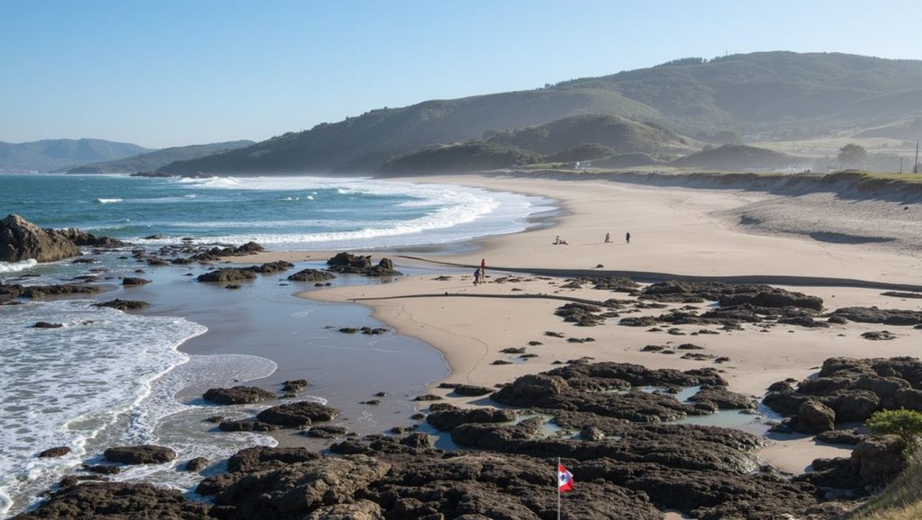 Línea de costa en O Areeiro da Braña, Galicia