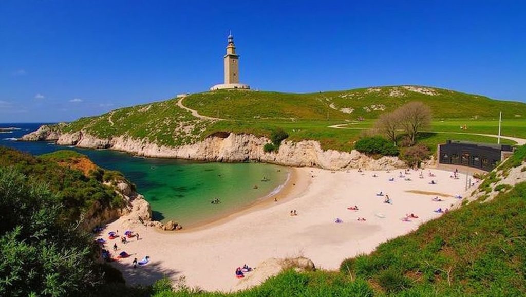 Vista general de O Areeiro da Sanguñeira, Galicia