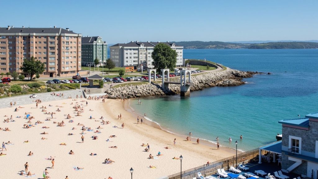 Línea de costa en O Areeiro da Sanguñeira, Galicia