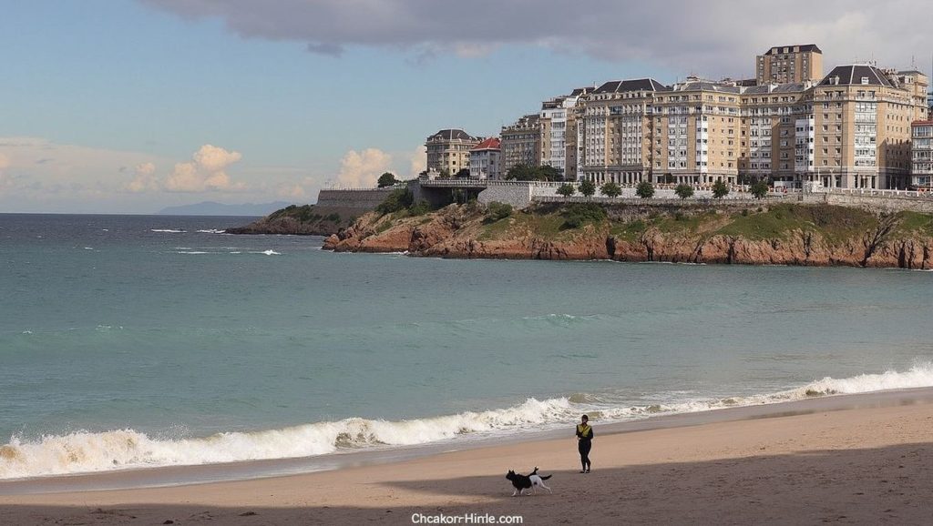 Amplio horizonte marino en O Areeiro da Sanguñeira, Galicia