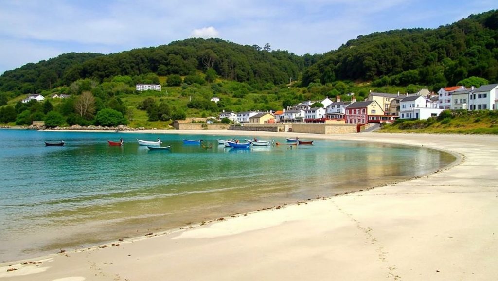 Vista general de O Areeiro de Borreiro, Galicia