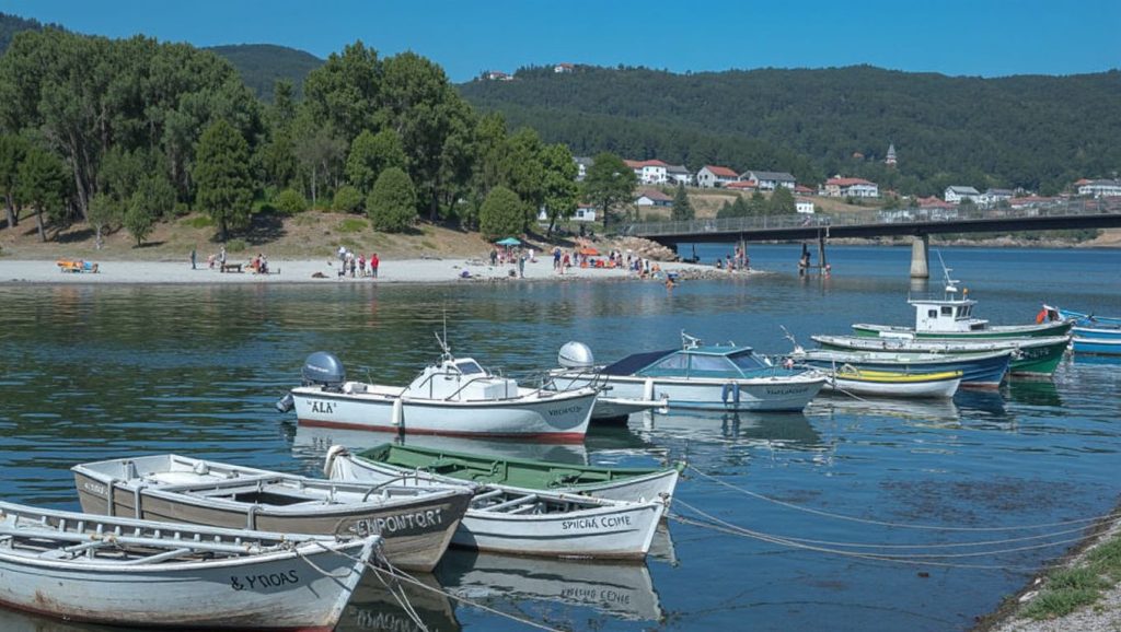 Ría y costa de O Areo do Esteiro en Vilaboa, Pontevedra