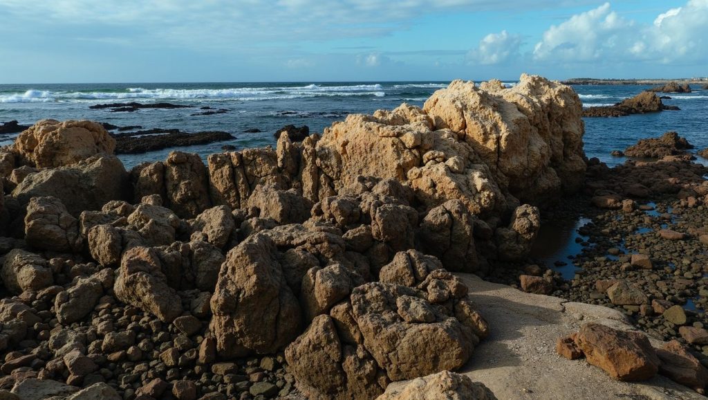 Ría y costa de Pedras Ruivas en Caminha, Pontevedra
