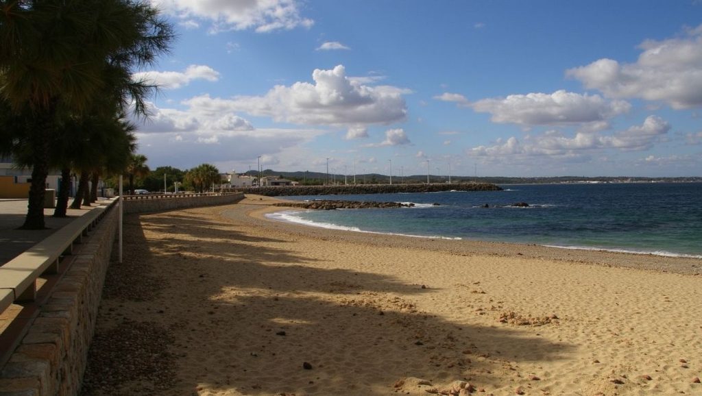Vista de Platja Colònia de Sant Pere desde la orilla, Artà