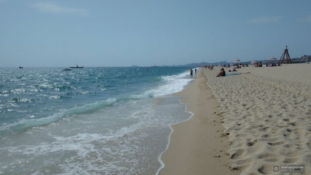 Costa de Sitges desde Platja d'Aiguadolç, Barcelona