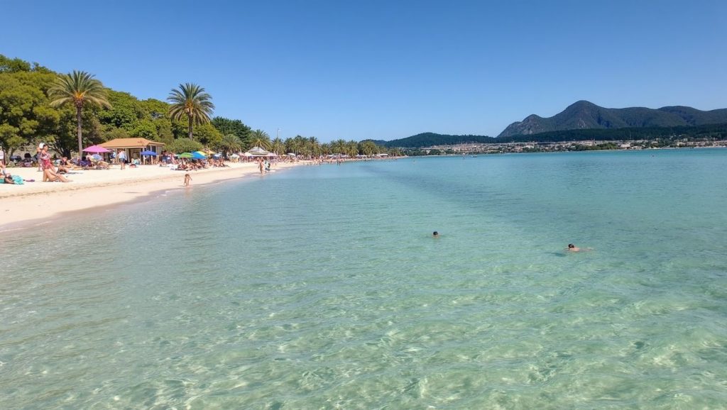 Playa de Platja d'Alcúdia (Platja de Can Cullerassa), Alcúdia, costa de Mallorca