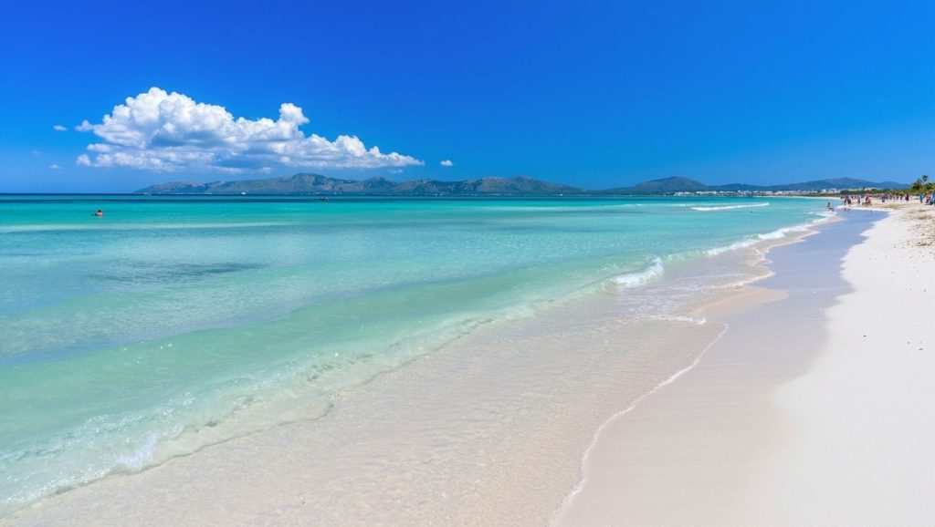 Vista del litoral en Platja d'Alcúdia (Platja de Can Cullerassa), Alcúdia