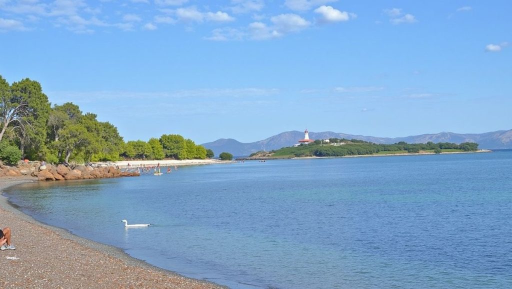 Costa de Alcúdia desde Platja d'Alcanada, Mallorca