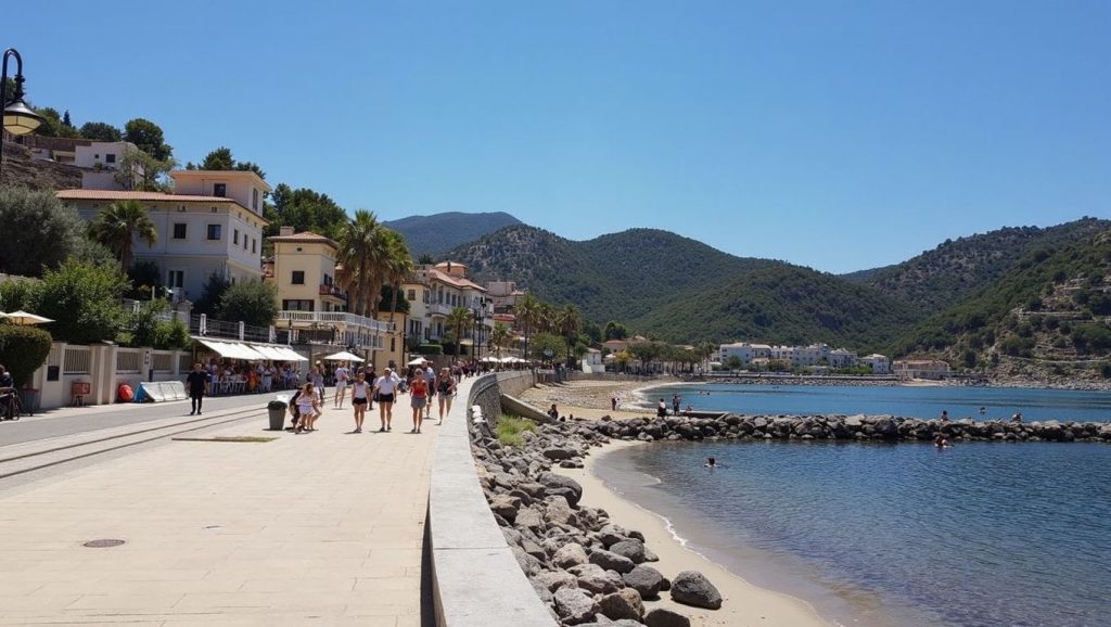 Vista de Platja d'en Repic desde la orilla, Sóller