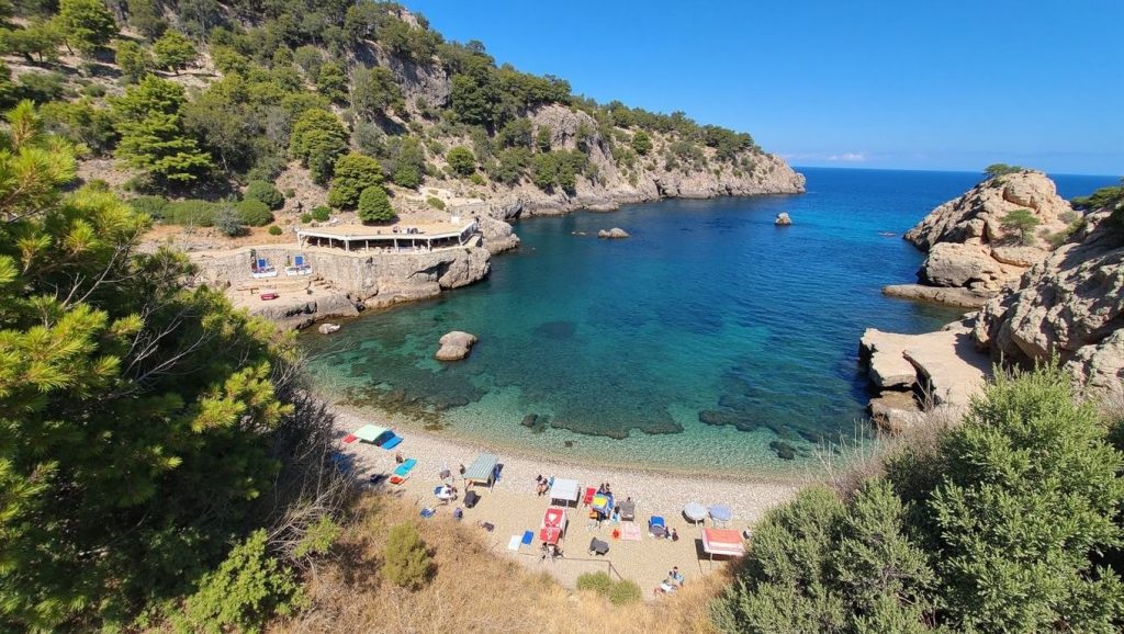 Vista de Platja d'en Repic desde la orilla, Sóller