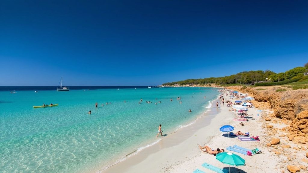 Arena y mar en Platja d'en Repic, Sóller, Mallorca