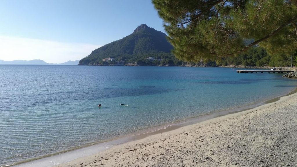 Playa Platja d'en Repic desde la arena, Sóller, Mallorca