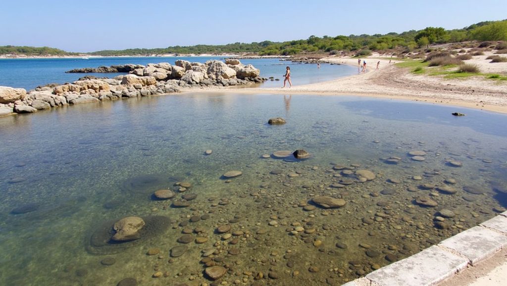 Amplio horizonte marino en Platja d'es Coto, Ses Salines