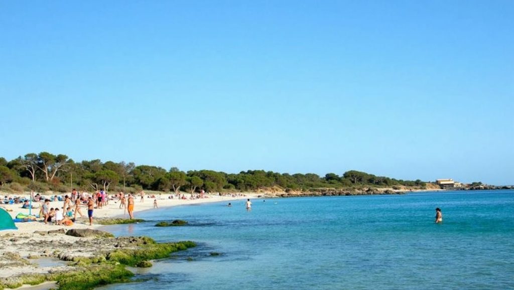 Horizonte desde Platja d'es Dolç, Ses Salines, Mallorca