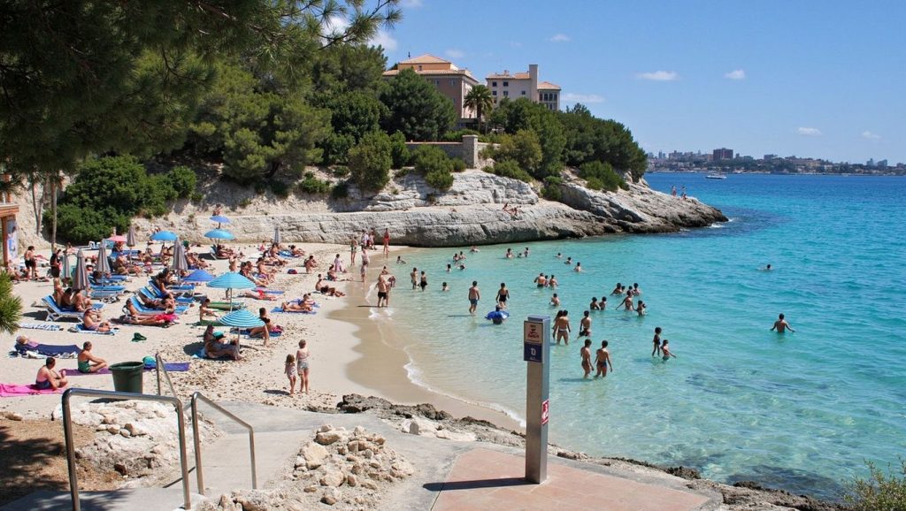 Costa de Calvià desde Platja de Cala Bella Dona, Mallorca