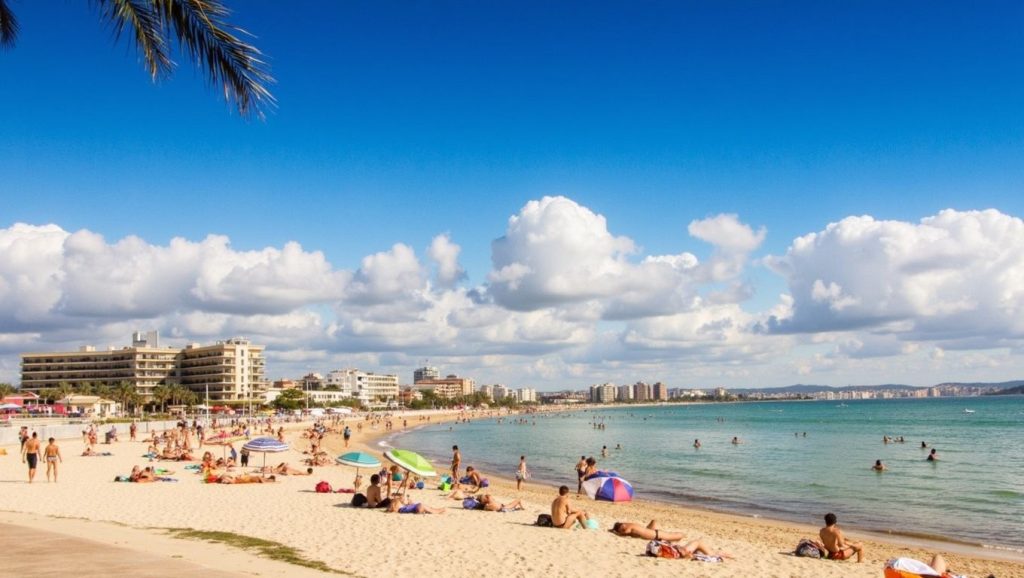 Detalle del agua en Platja de Calanova, Palma, Mallorca