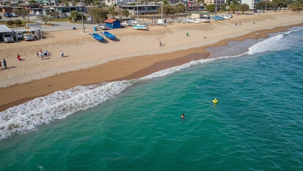 Línea de costa en Platja de Calella Sud, Calella