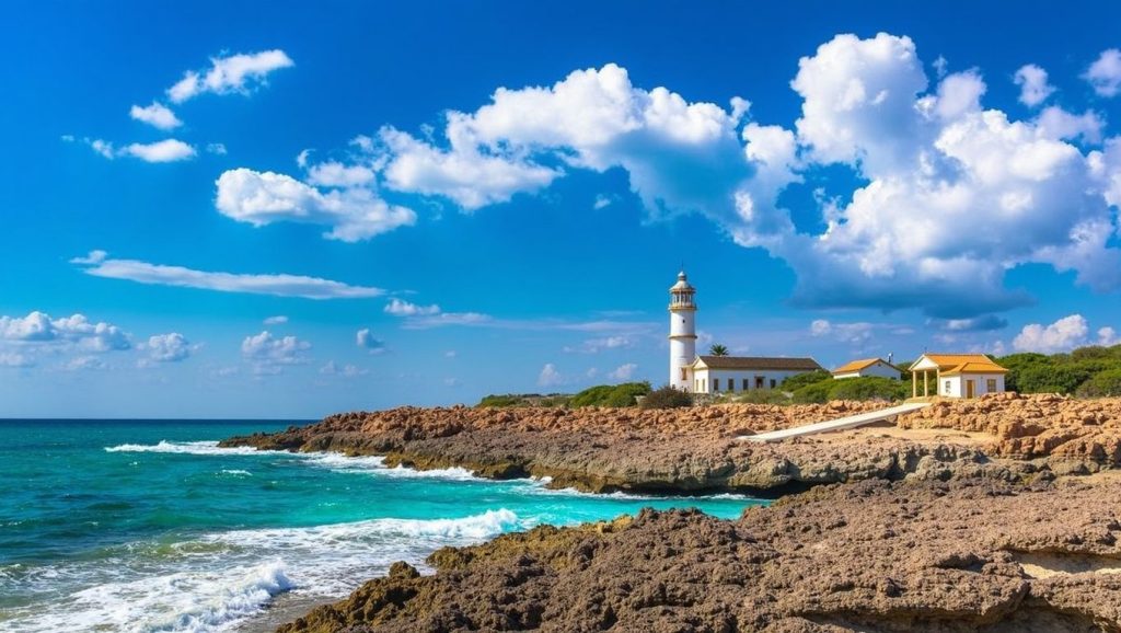 Olas rompiendo en Platja de Can Curt, Ses Salines