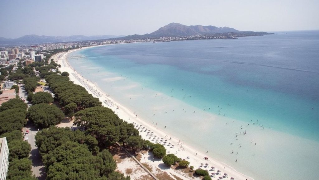 Costa de Alcúdia desde Platja de Can Sales, Mallorca