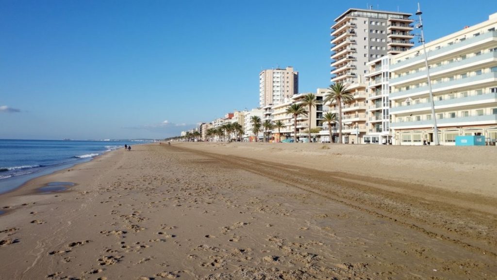 Textura de arena en Platja de Canet, Canet de Mar, Barcelona