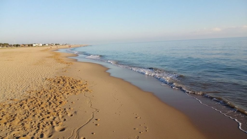 Amplia vista de Platja de Castelldefels Sud, Castelldefels, Barcelona