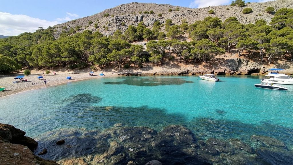 Arena fina en Platja de Formentor, Pollença, Mallorca