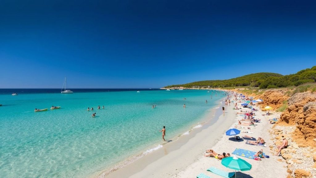 Playa Platja de Formentor desde la arena, Pollença, Mallorca