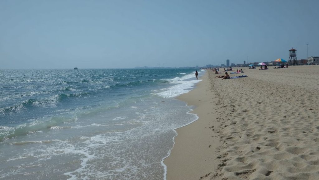 Horizonte desde Platja de Garraf, Sitges, Barcelona