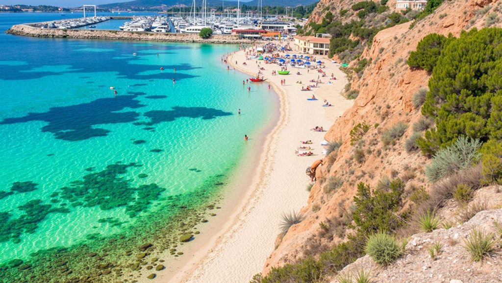 Panorámica de Platja de l'Oratori con cielo despejado, Calvià