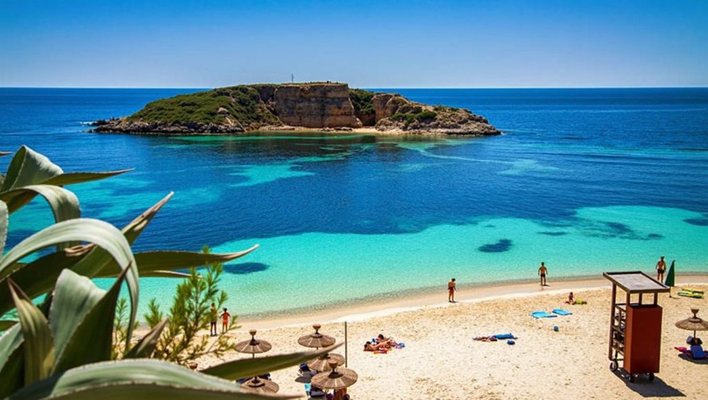 Vista del litoral en Platja de l'Oratori, Calvià