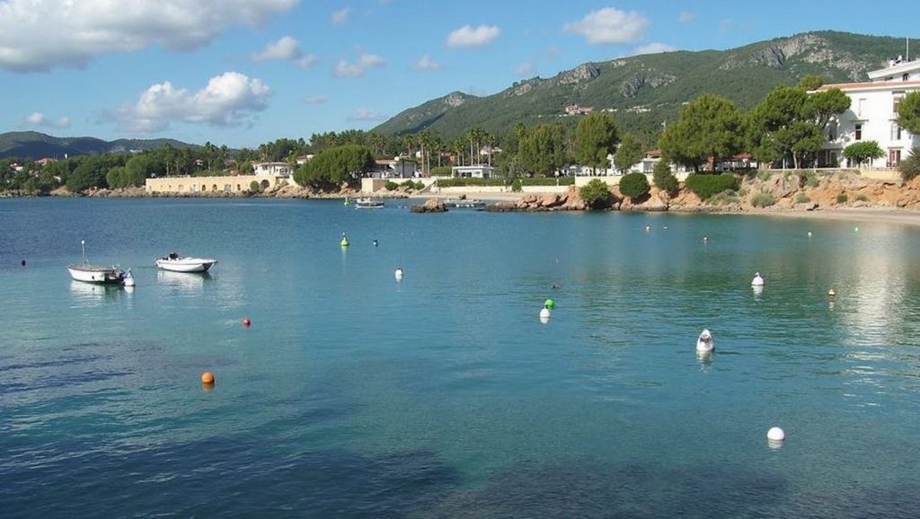 Arena y orilla en Platja de la Costa d'en Blanes, Calvià, Mallorca