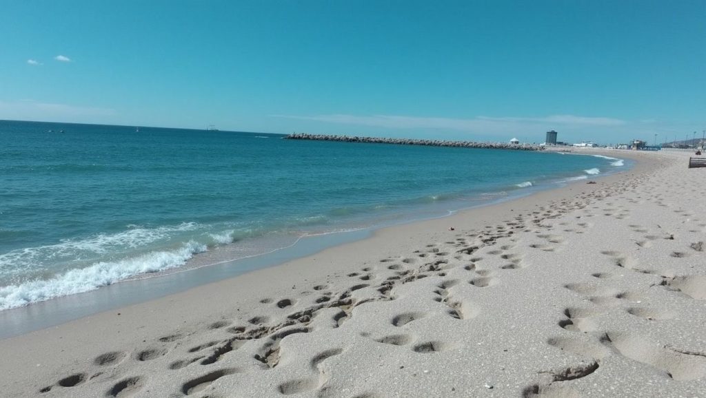 Vista de Platja de la Mar Bella en Barcelona, Barcelona