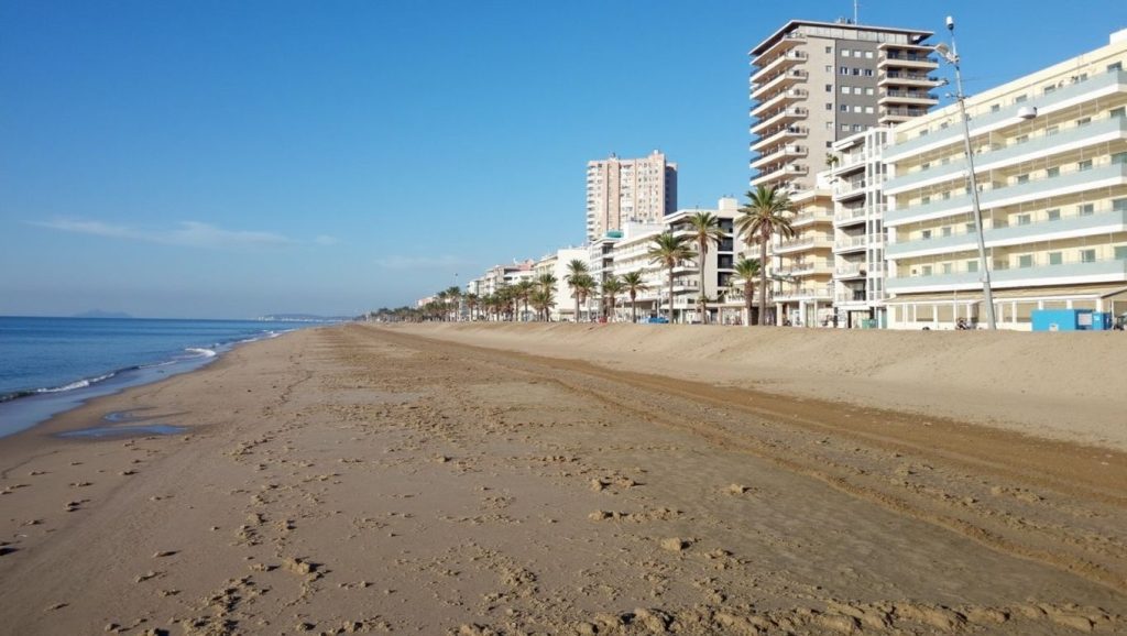 Detalle del agua en Platja de la Sala, Sant Pol de Mar, Barcelona