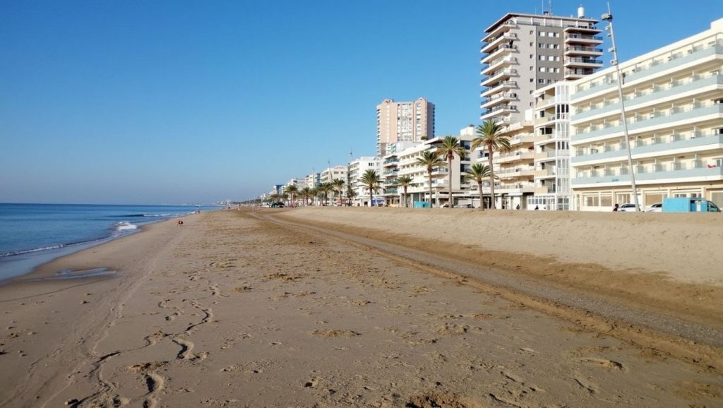 Textura de arena en Platja de la Tordera, Malgrat de Mar, Barcelona