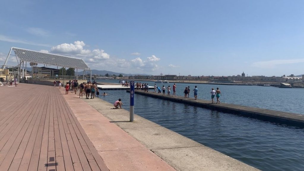Línea de costa en Platja de Llevant, Premià de Mar