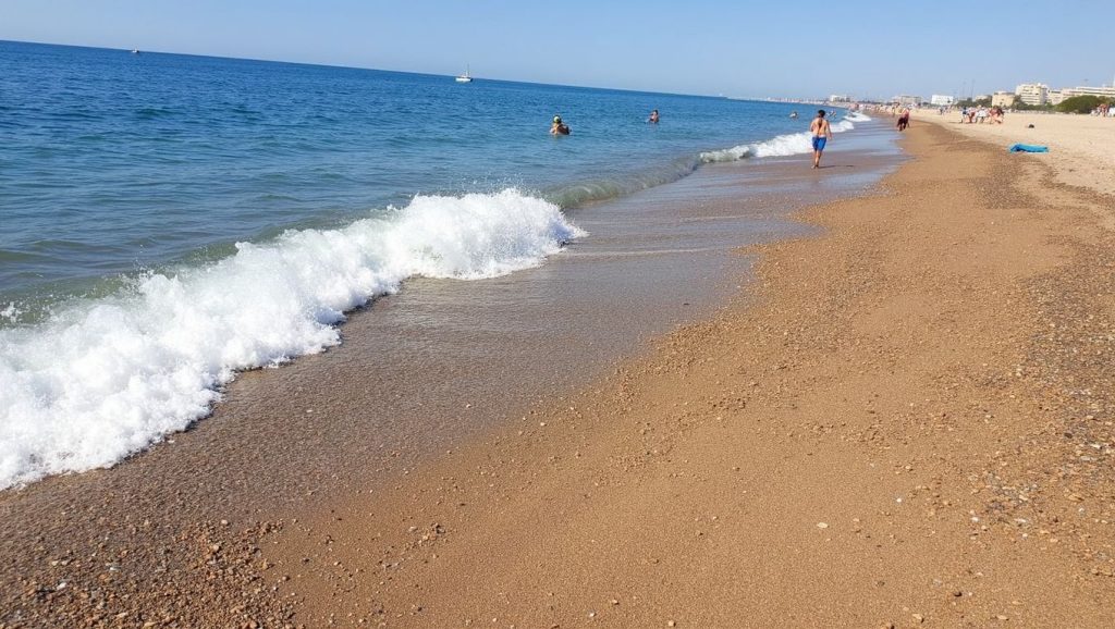 Amplia vista de Platja de Malgrat Centre, Malgrat de Mar, Barcelona