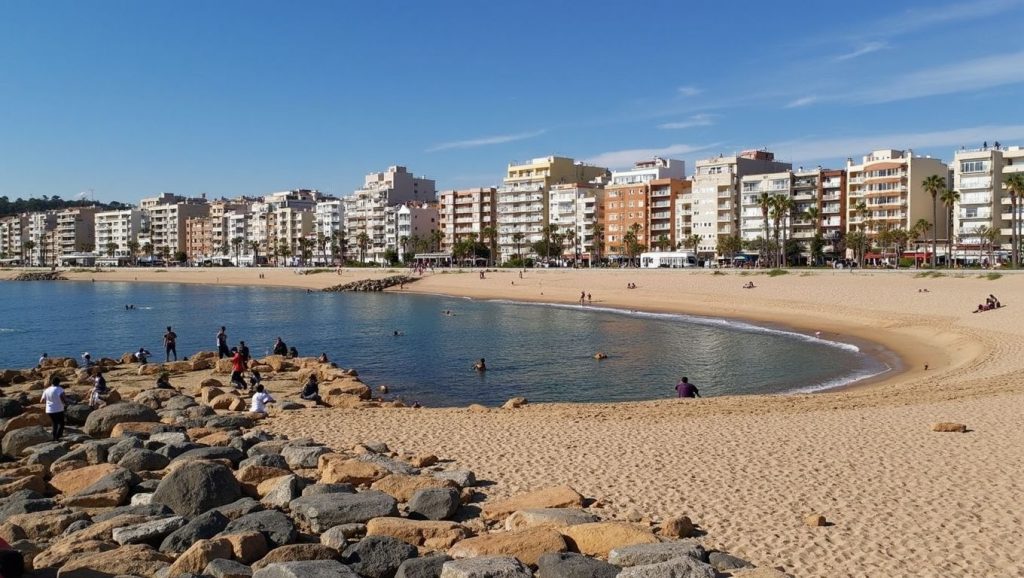 Acceso a Platja de Malgrat Sud desde el aparcamiento, Malgrat de Mar