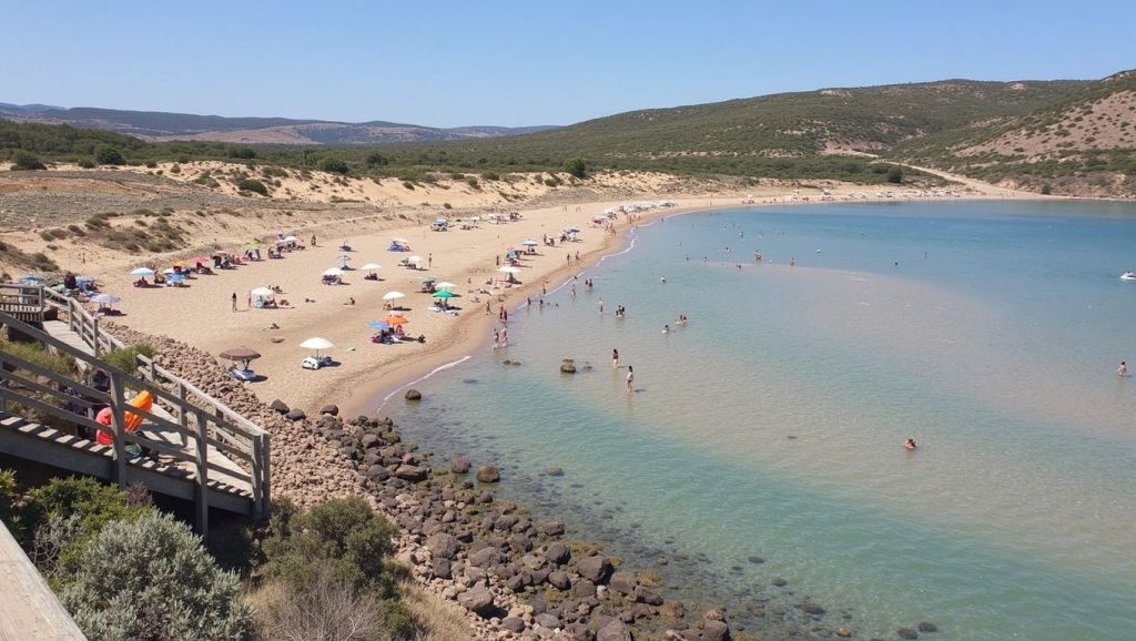 Playa Platja de Muro desde la arena, Muro, Mallorca